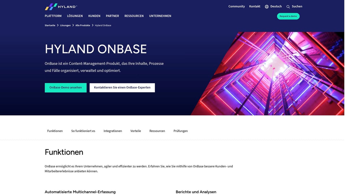 7 Enterprise Content Management Systeme für 2025 im Überblick - Hyland OnBase