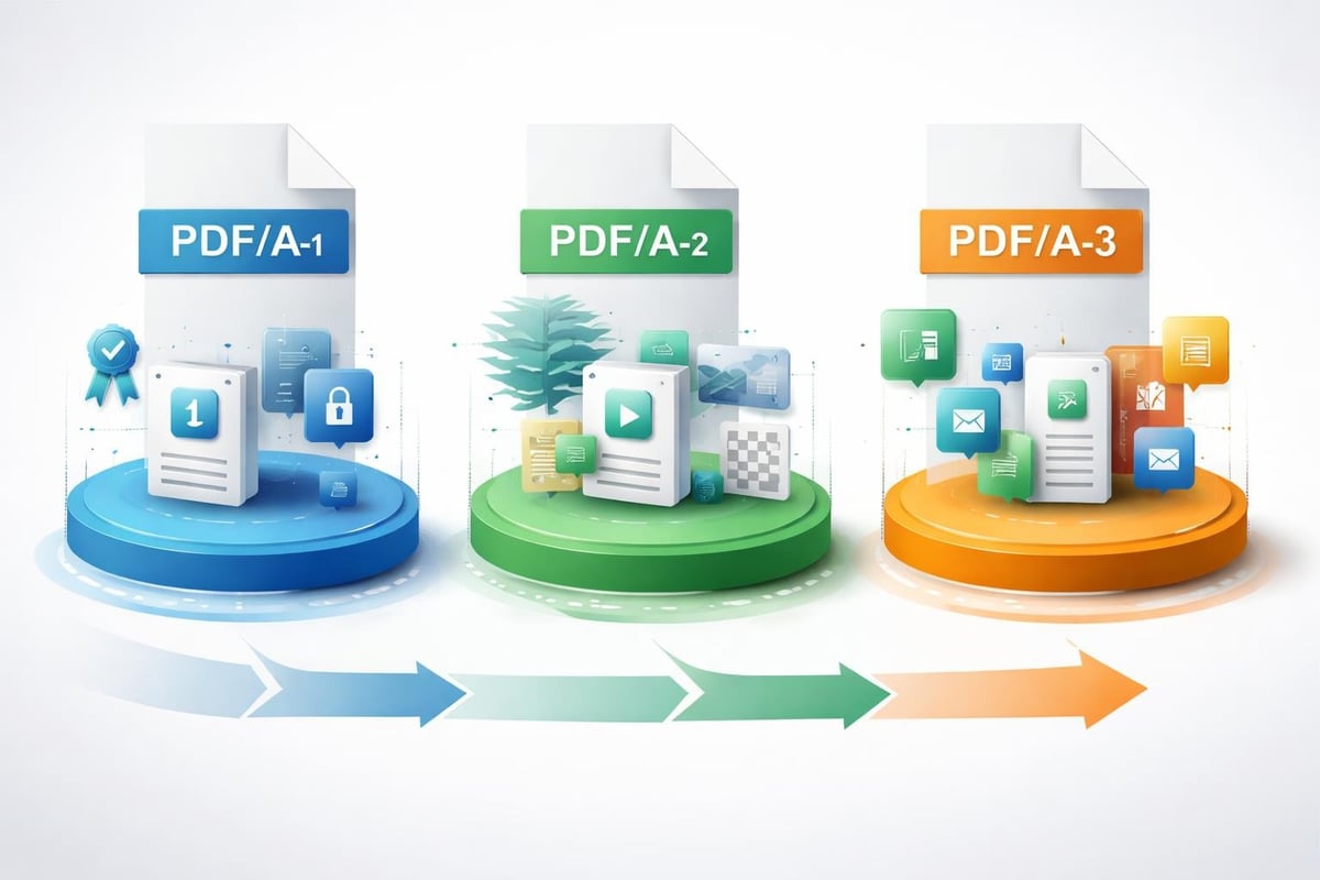 PDF/A Versionen Entwicklung