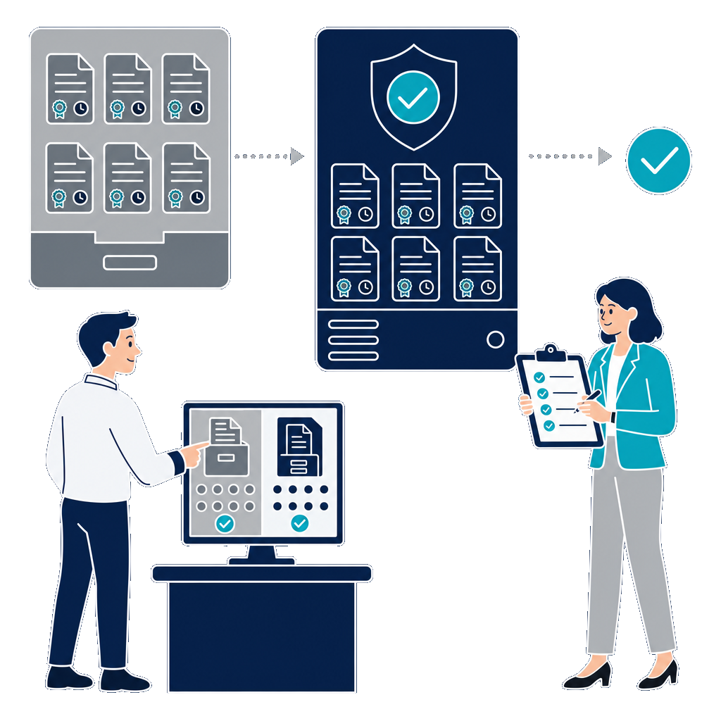 GoBD-konforme Migration: ein Dokumentenarchiv zieht revisionssicher und protokolliert in ein neues System um