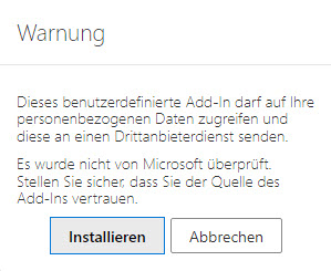 05 install warning