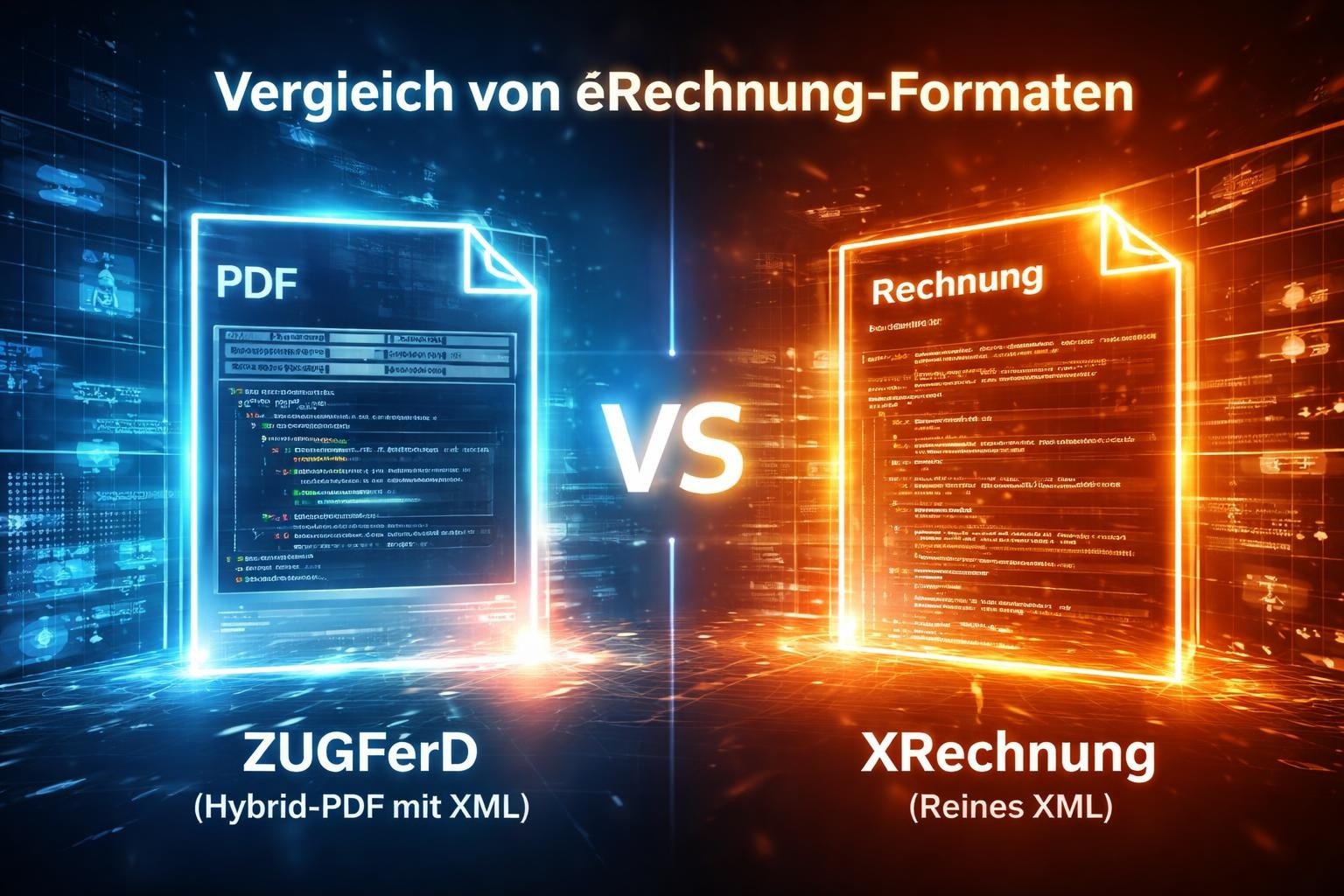 ZUGFeRD vs XRechnung: Formate im Vergleich