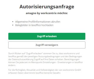 lexoffice autorisierung workcentrix