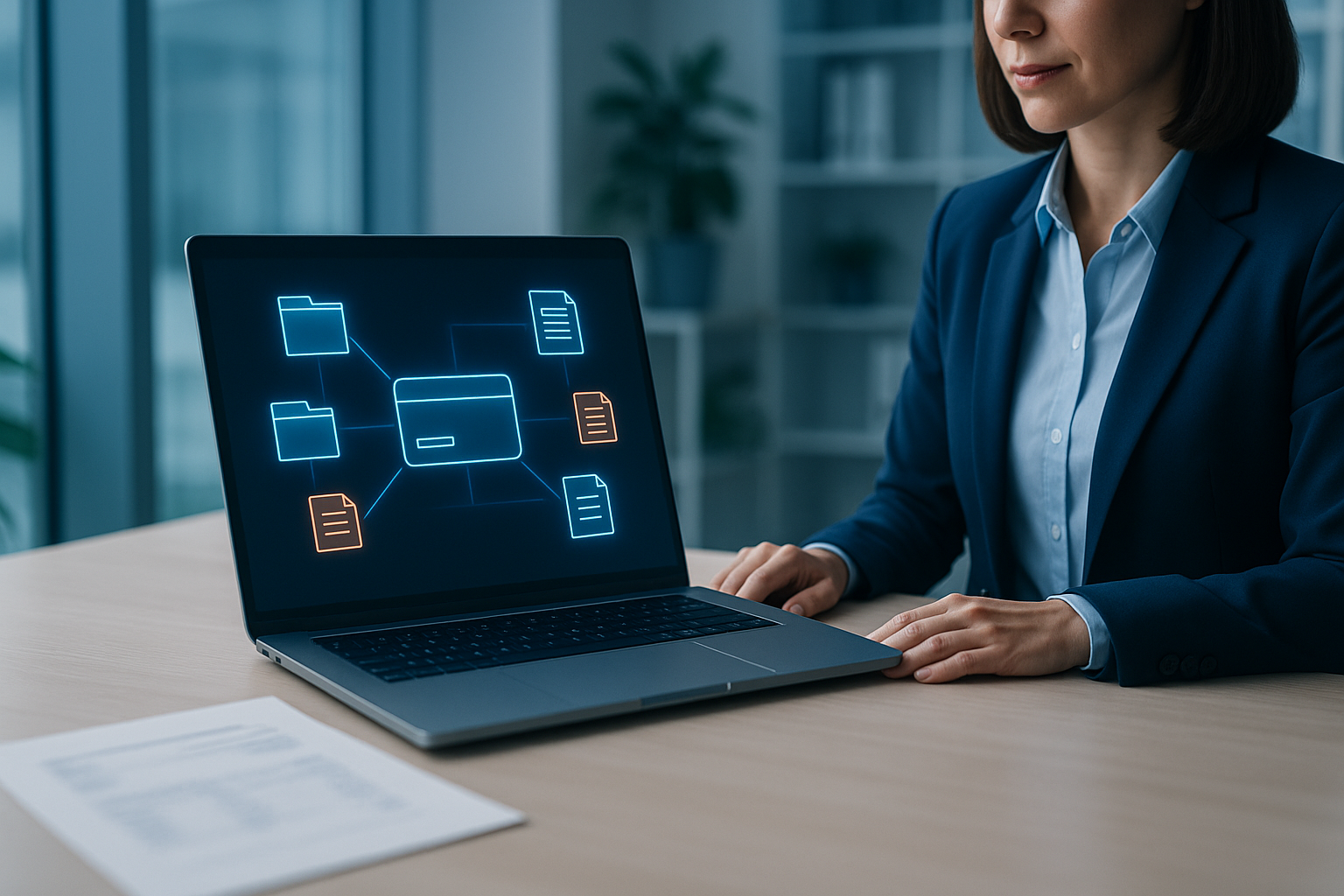 Übersicht einer digitalen Belegakte mit verknüpfter Kreditkartenabrechnung und Einzelbelegen